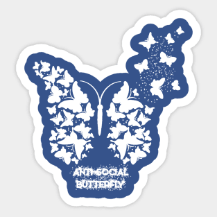 anti social butterfly 2 Sticker